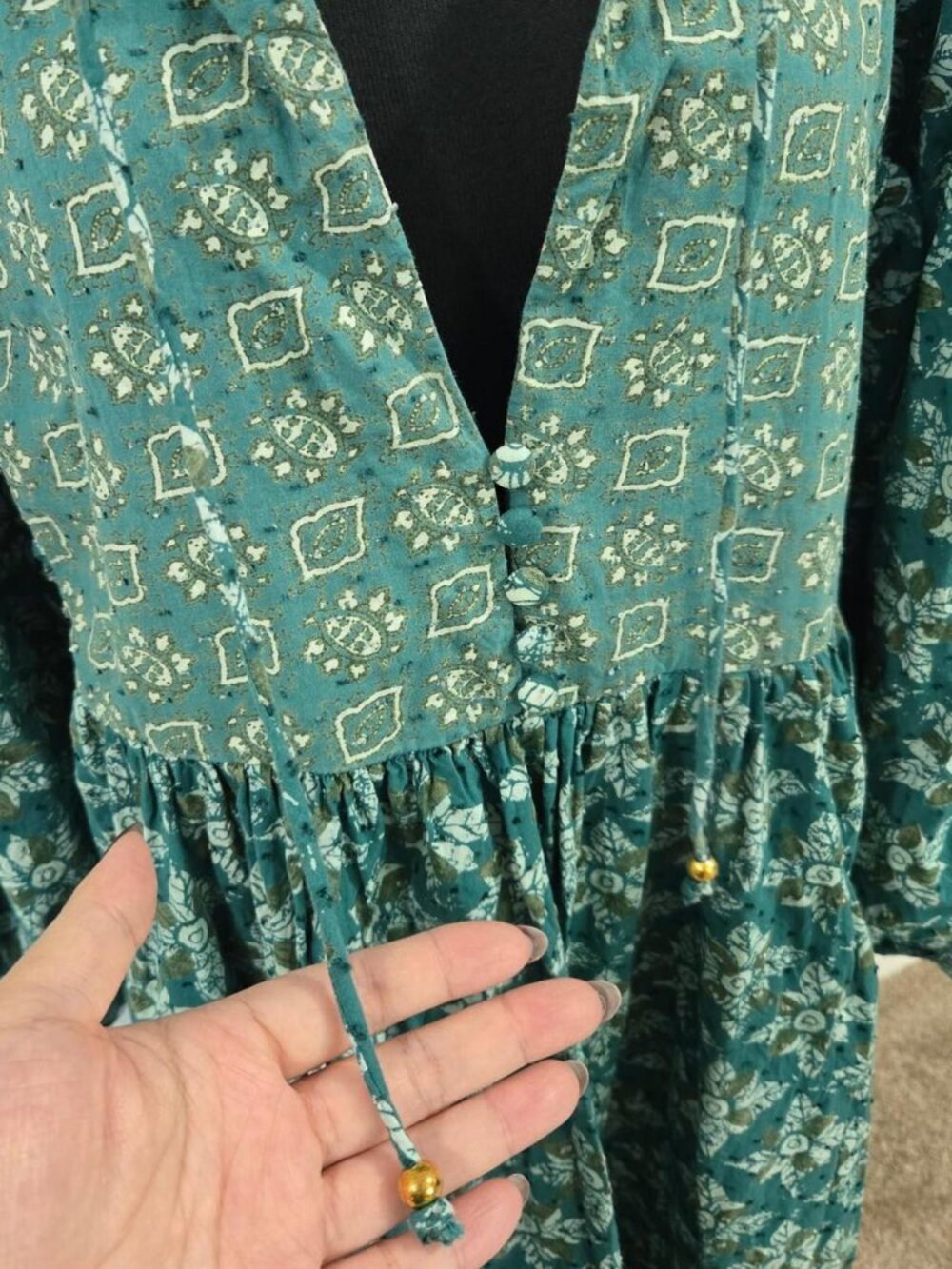 Free People Hazy Maisy Floral Maxi Dress in Green - Picture 3 of 6